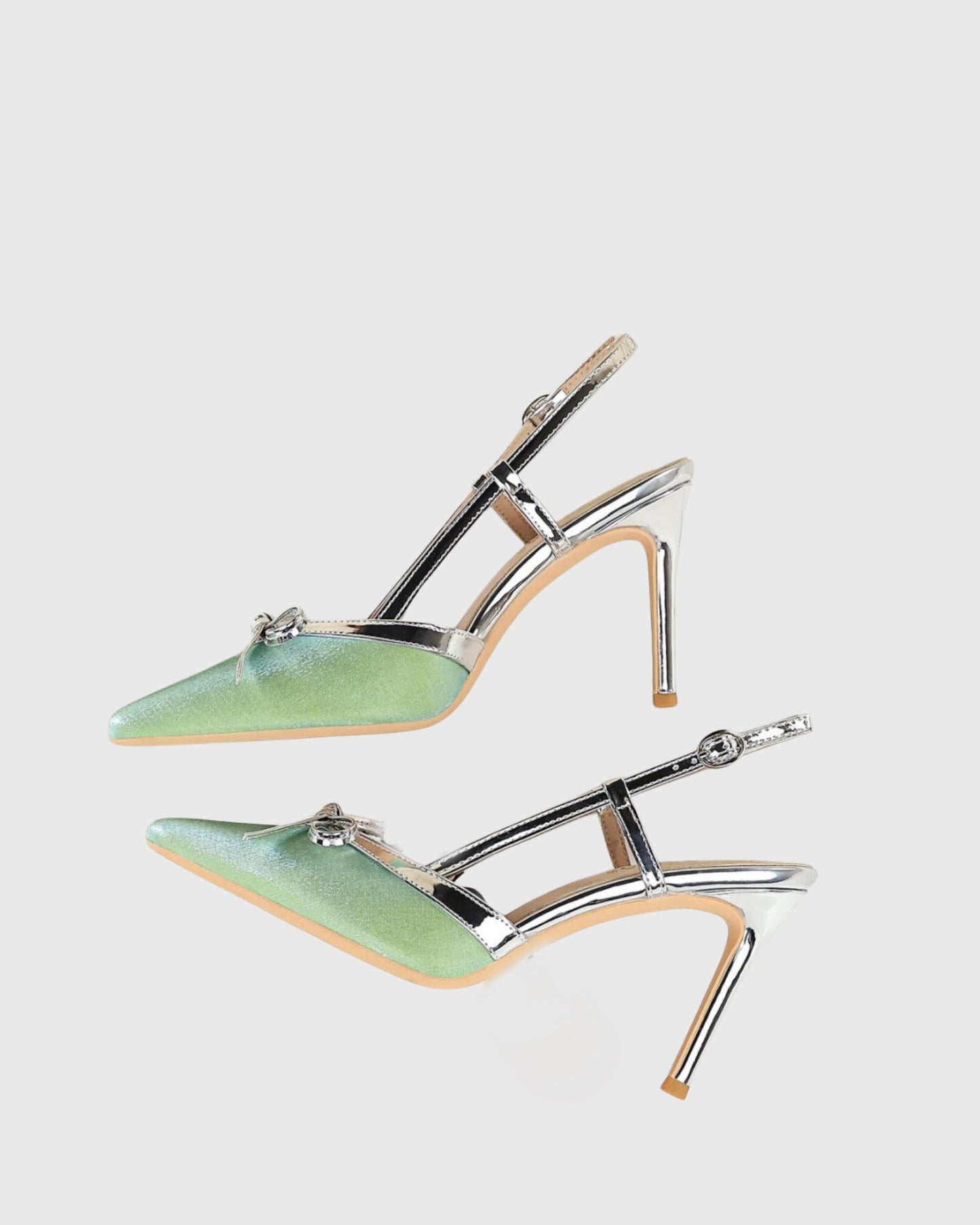 Easton Bow Slingback Pumps In Green
