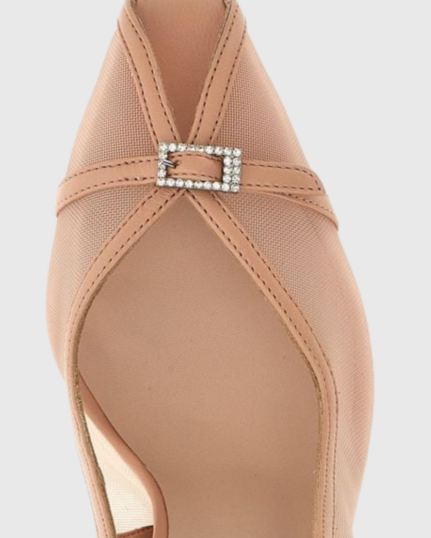 Egypt Mesh Splicing Irregular Pumps In Beige