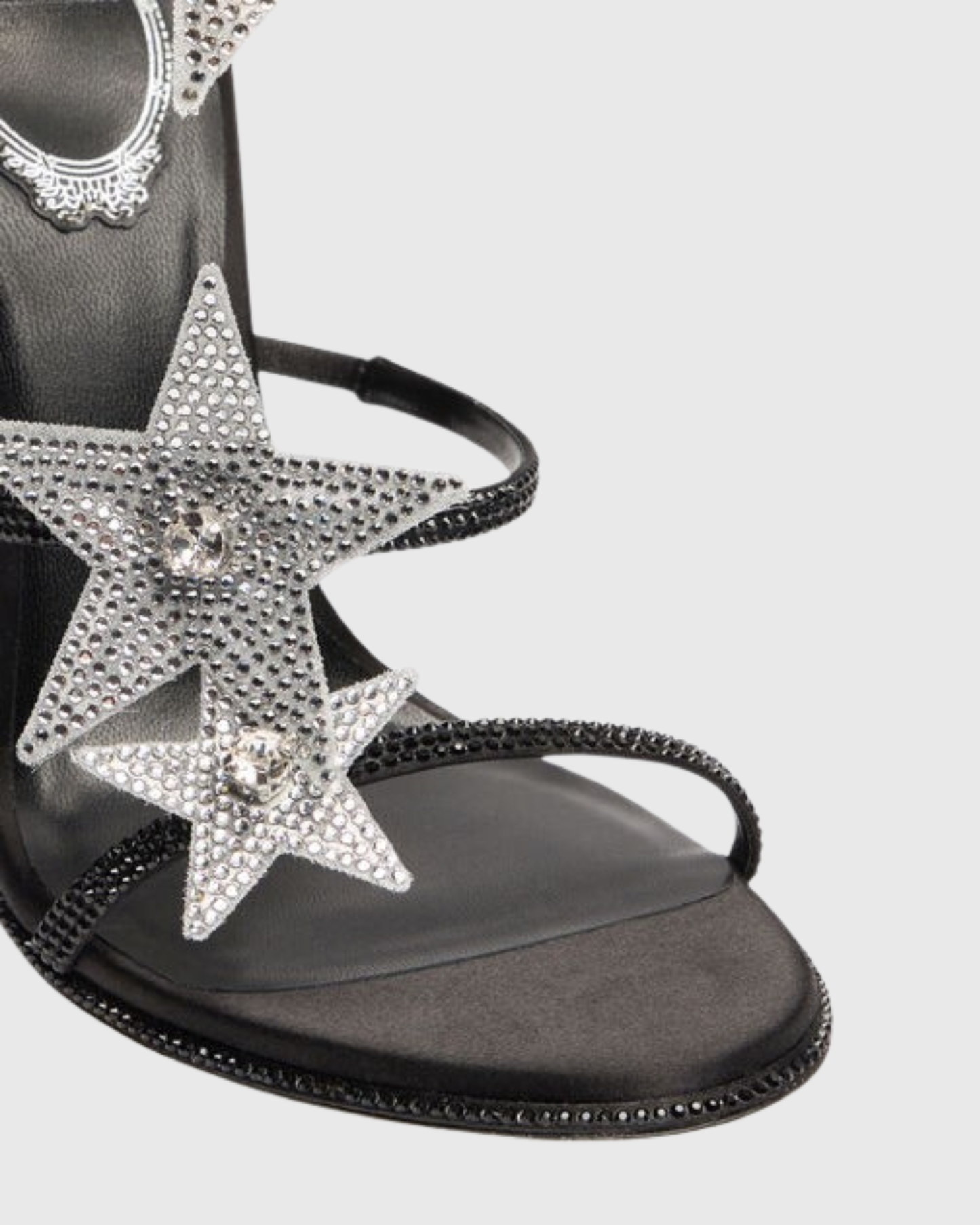 Elisa Star Snake Sandals In Black