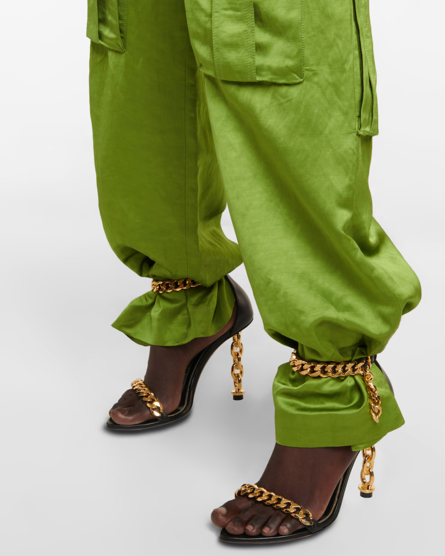 Elsie Chain Strap Sandals In Black