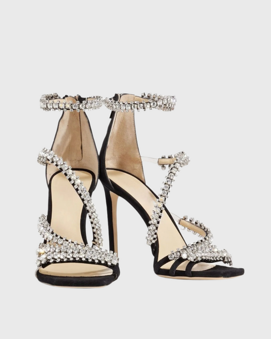 Emani Rhinestone Vine Strap Sandals