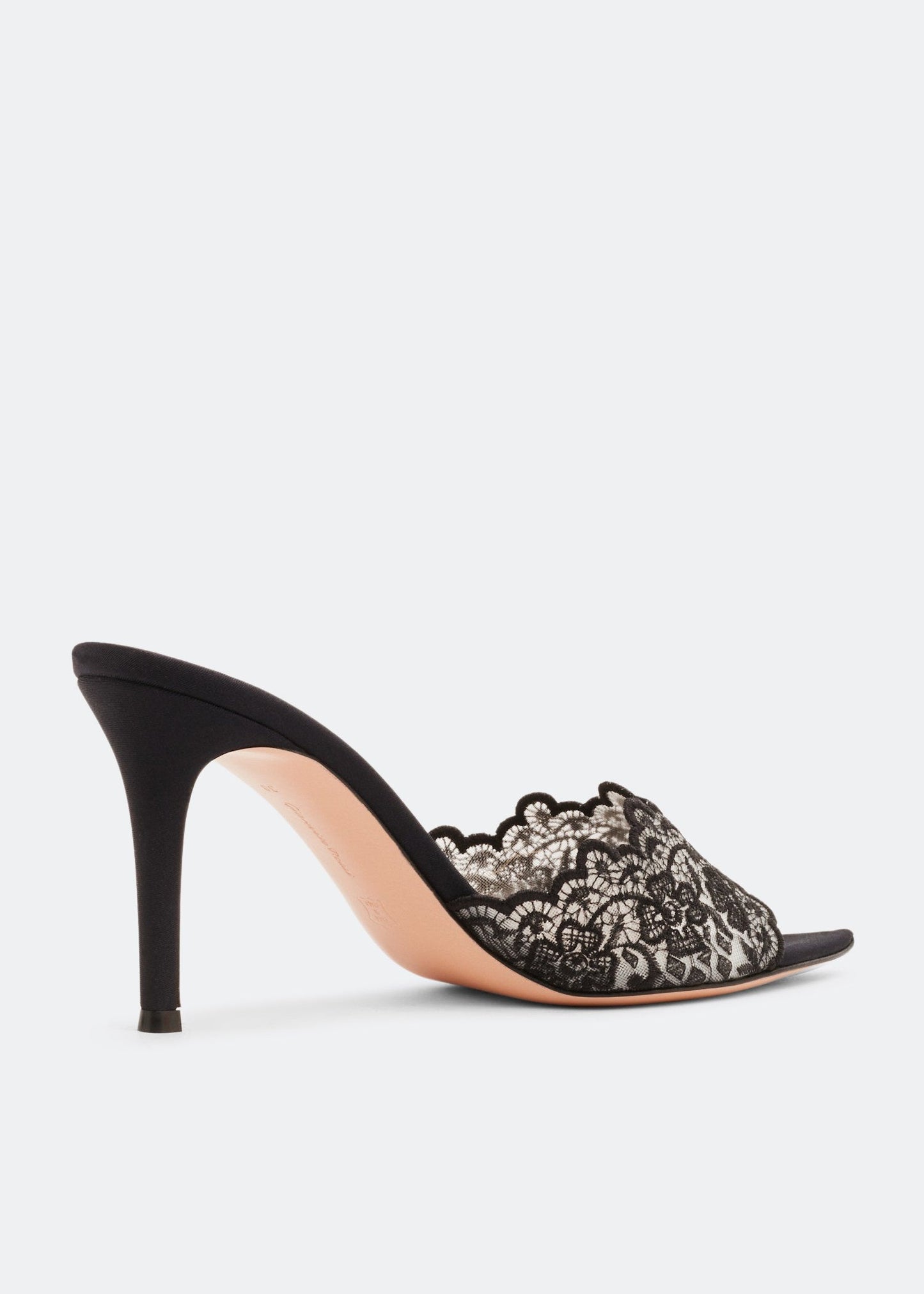 Vasha Lace Sandals In Black
