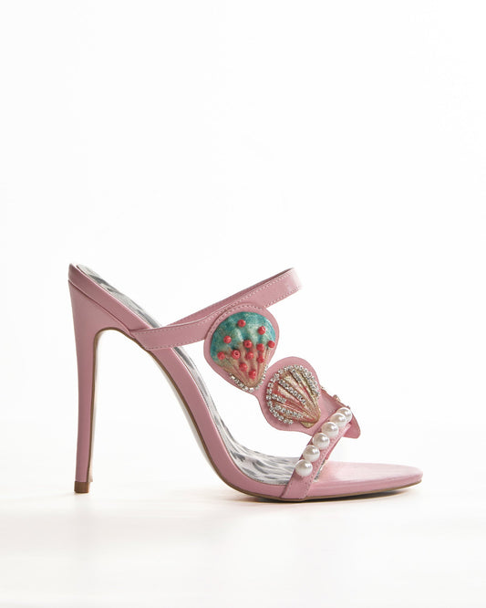 Fadile Shell Vintage Sandals In Pink