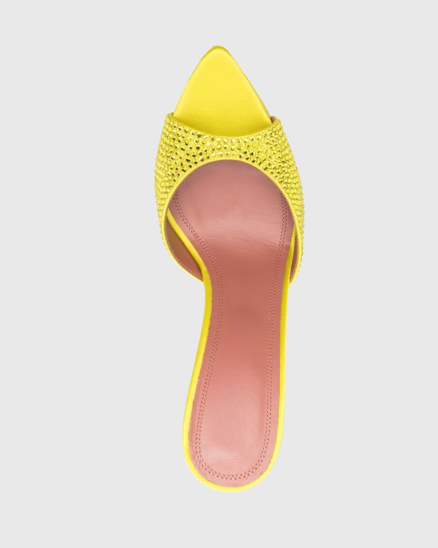 Fedora Rhinestone Flared Heels In Butter Yellow