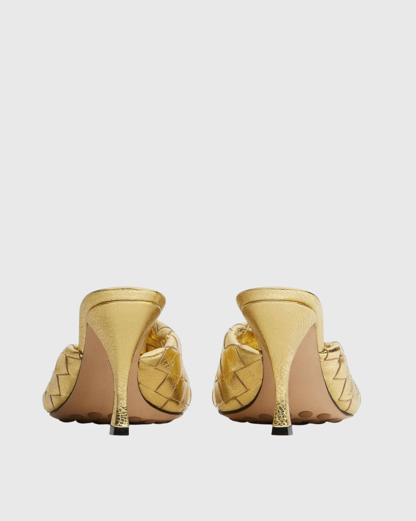 Filippa Woven Mules In Gold