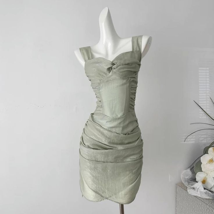 Chic Mermaid Sweetheart Satin Pleated Short Homecoming Dress,Summer 18th Birthday Dress GG3935