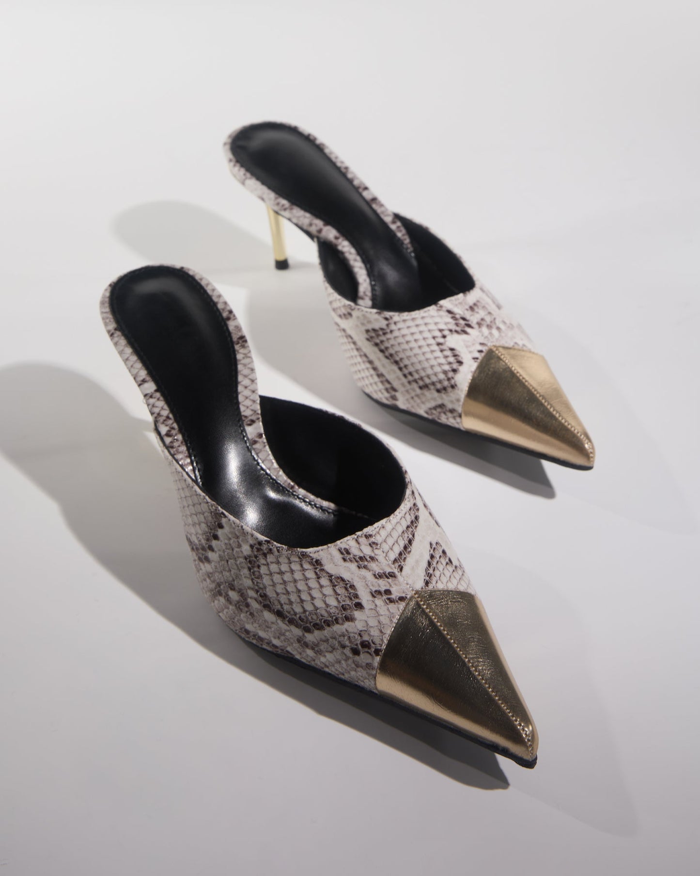 Georgia Snake Print Mules