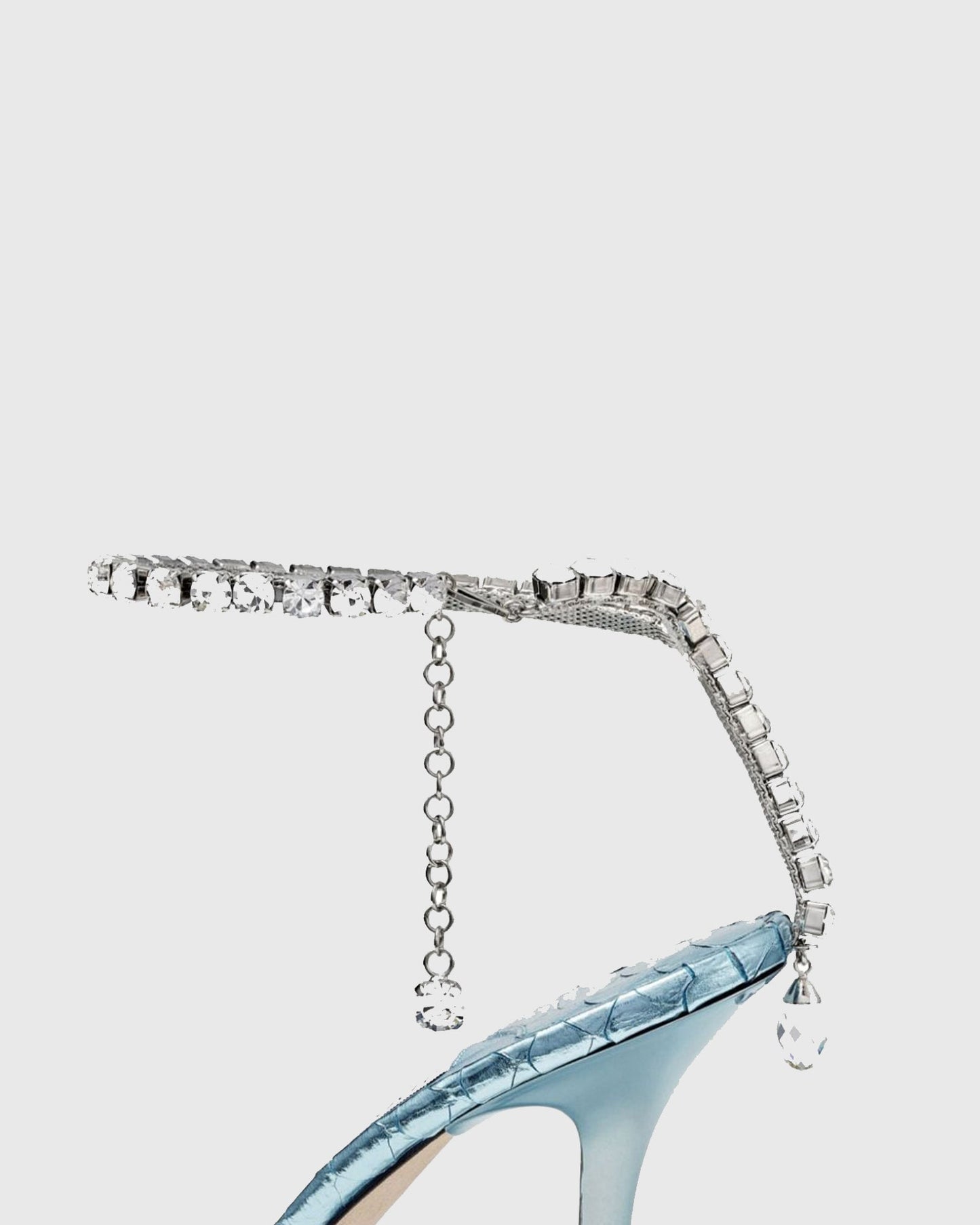 Gilberta Fish Scales Rhinestone Strap Sandals In Blue