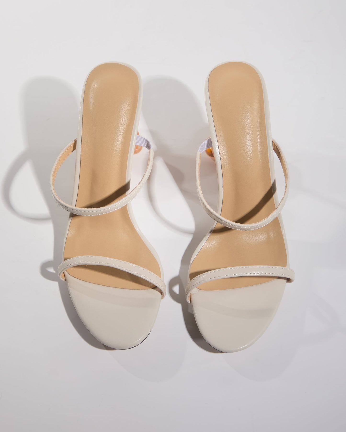 Harlow Egg Heels In White