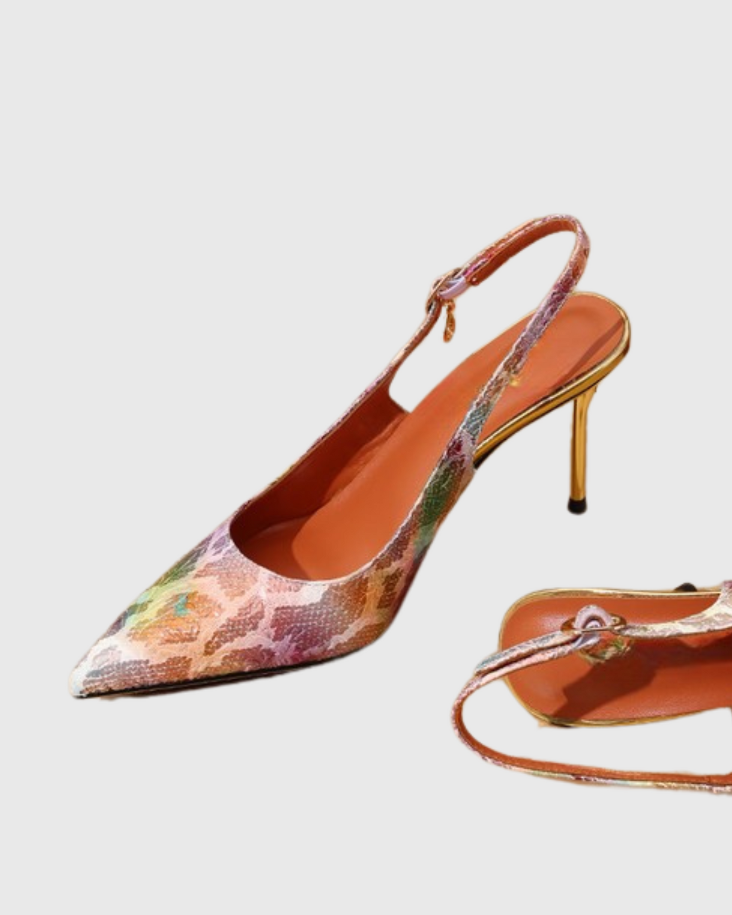 Helen Jacquard Slingback Pumps In Multicolor