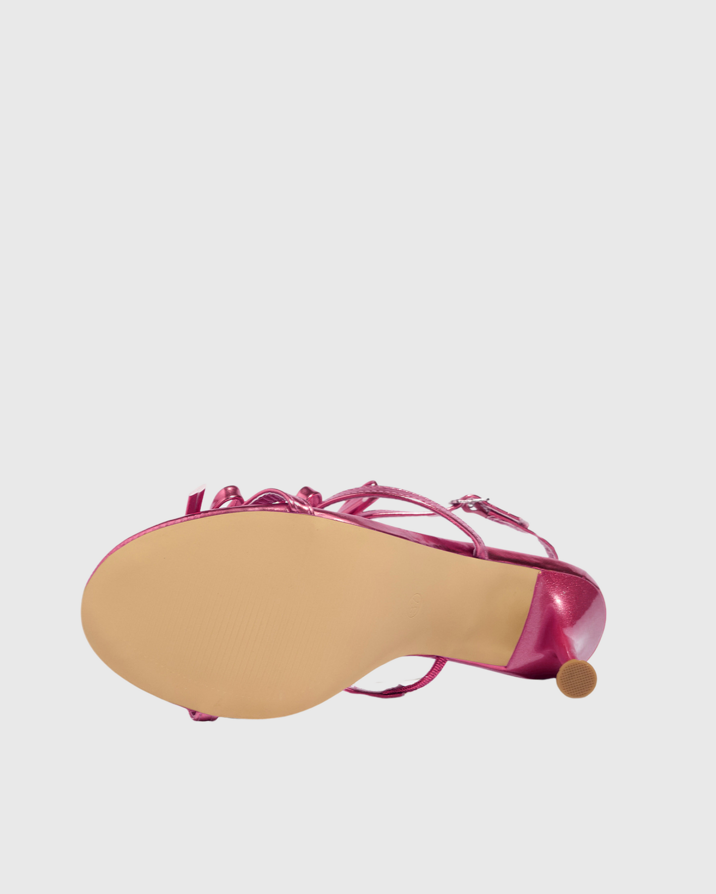 Ilaria Rhinestone Bow Strap Sandals In Hot Pink