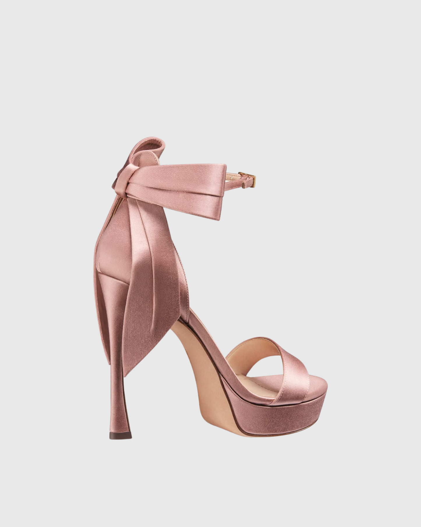 Imma Bow Ankle Strap Sandals In Champagne