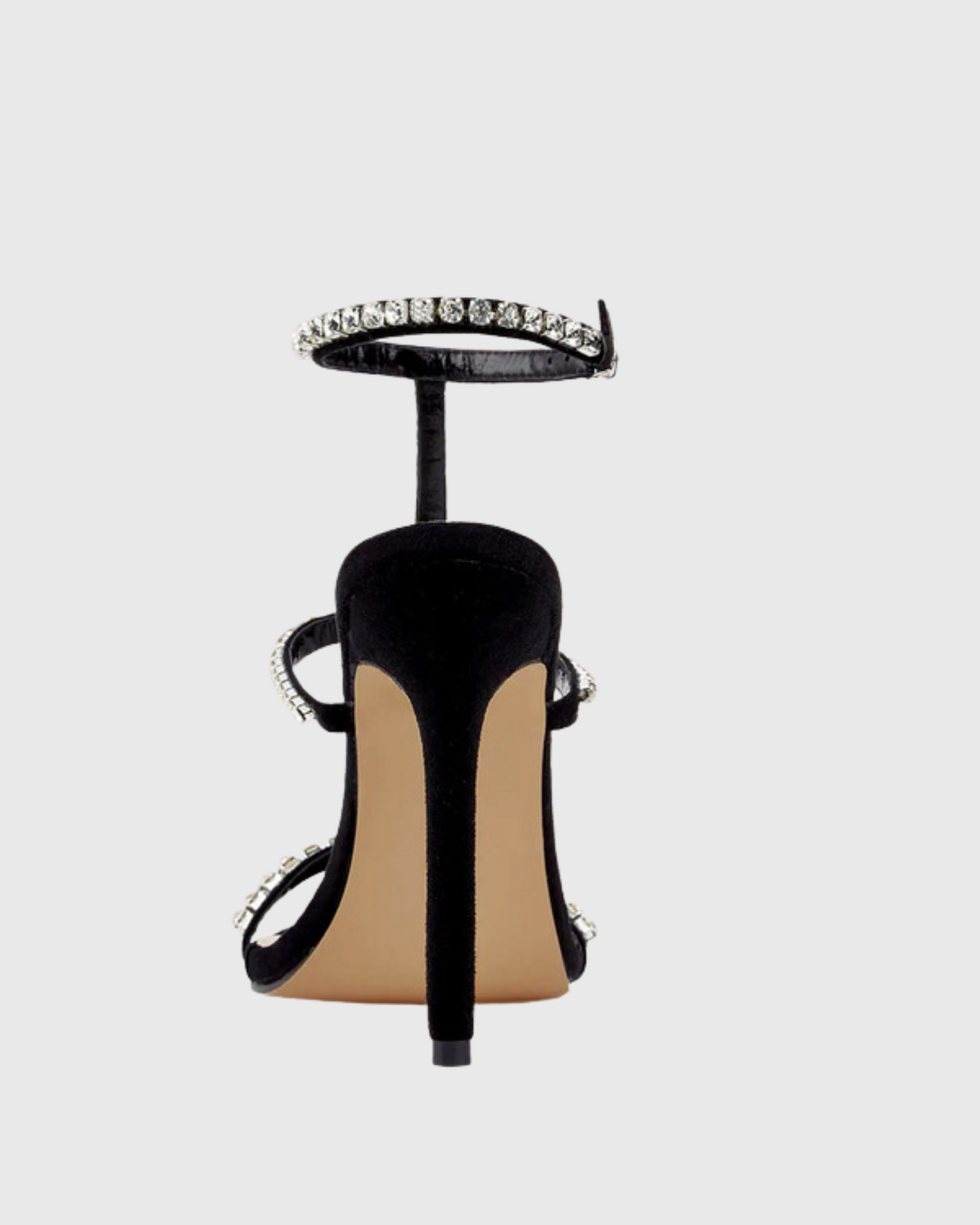 Iolanda Rhinestone Strap Sandals In Black