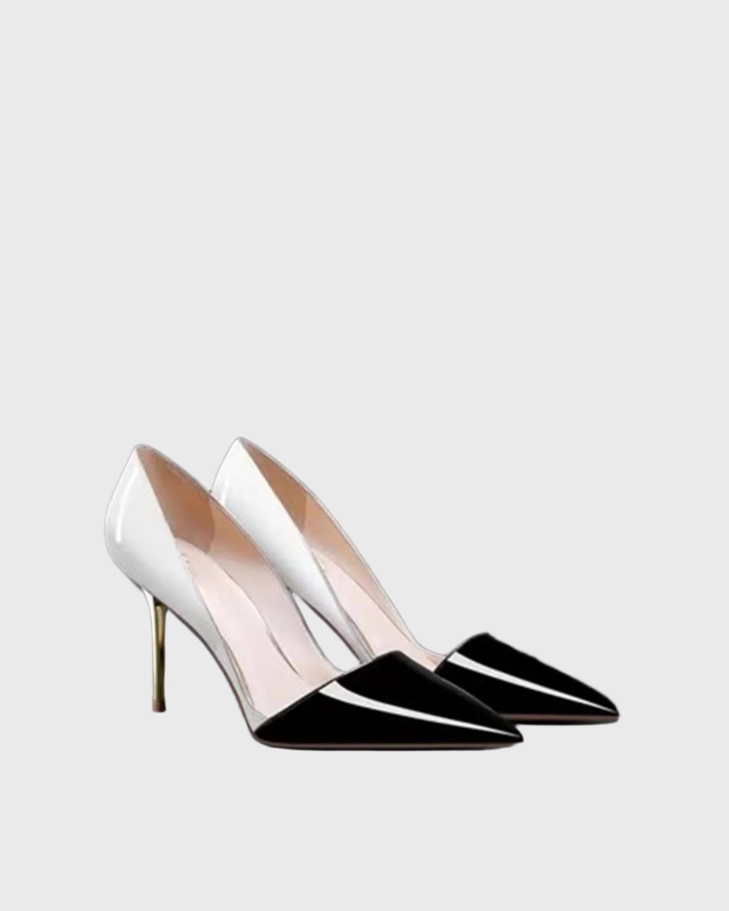 Itala Color Block Splicing Pumps In Black