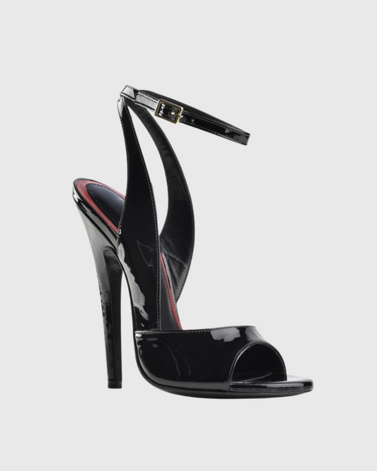 Jolie Patent Leather Sandals In Black