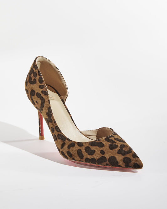Kim Leopard Print Irregular Pumps