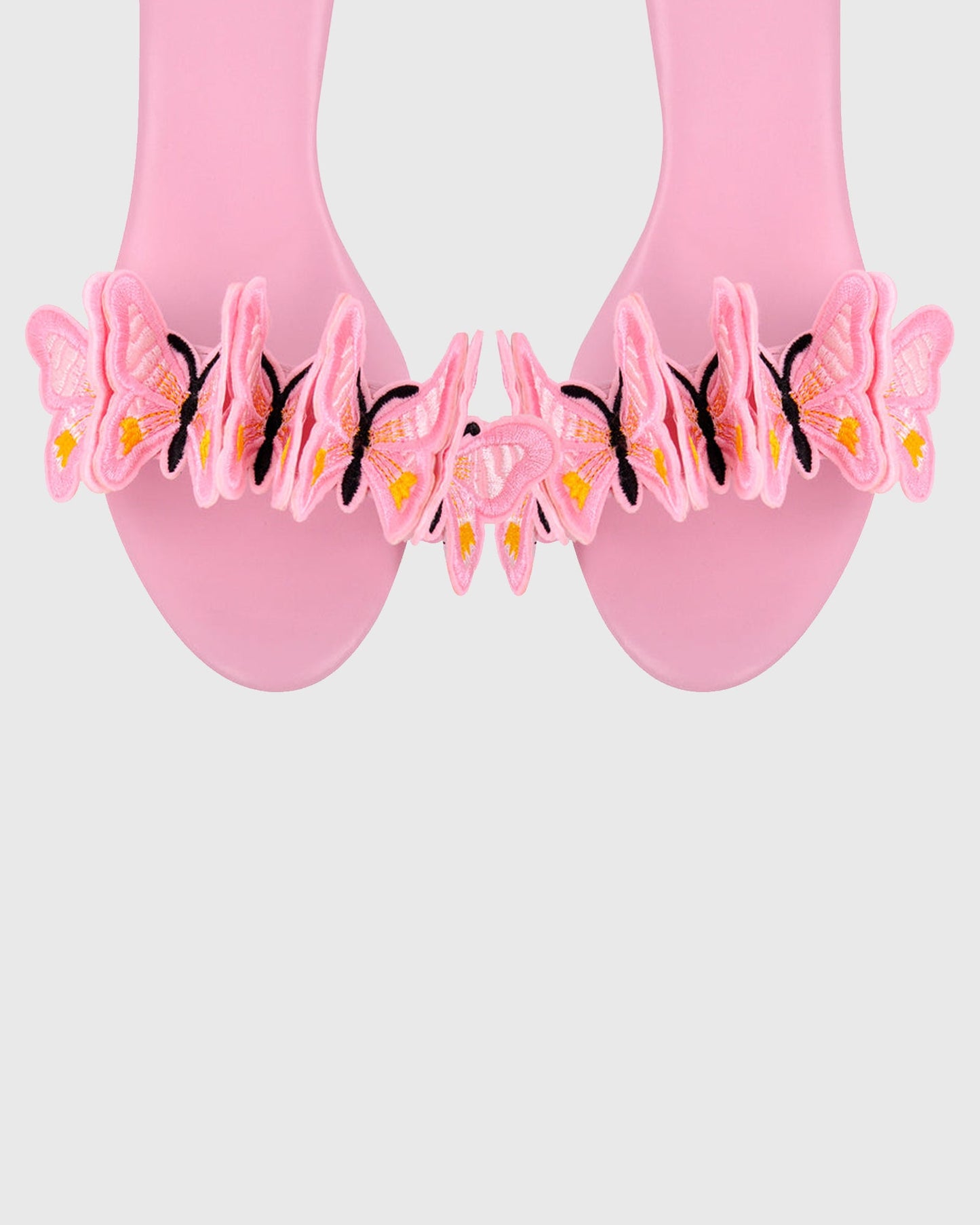 Lelia Bow Embroidery Lace Up Platform Sandals In Pink