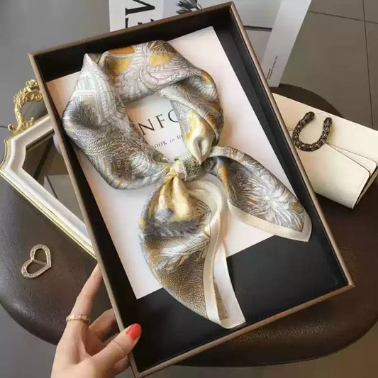 Vintage Elegant Floral Design Versatile Soft Fabric New Fashion Silk Scarf TP3301