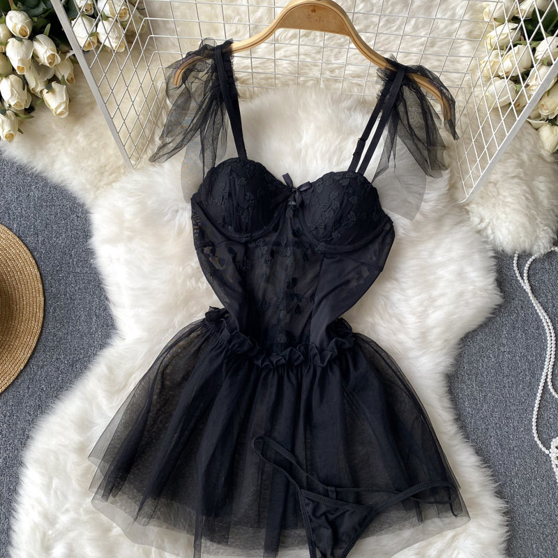 Sexy Spaghetti Straps Lace Short Dress Summer Women Holiday Dress P247