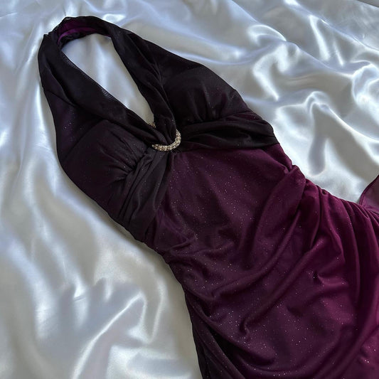 Gorgeous Purple Strap Long Prom Dresses Formal Dress Woman Elegant