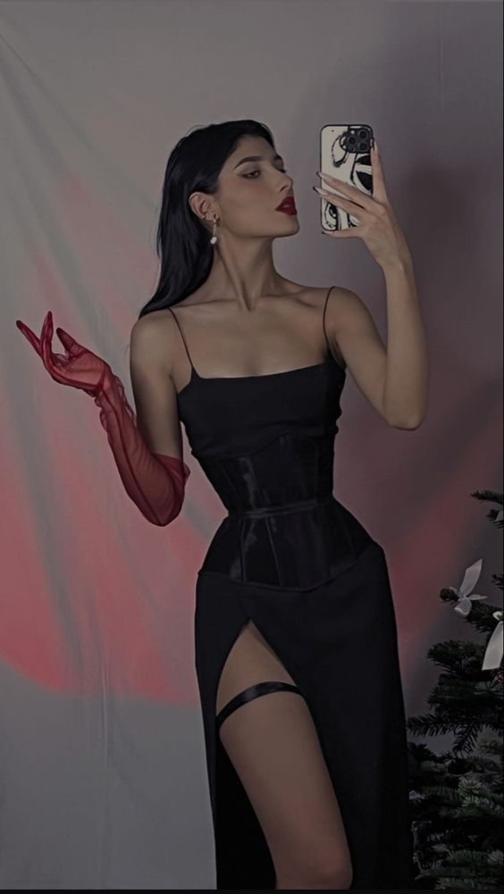 Elegant Mermaid Straps Black Prom Dresses Formal Dress P1131