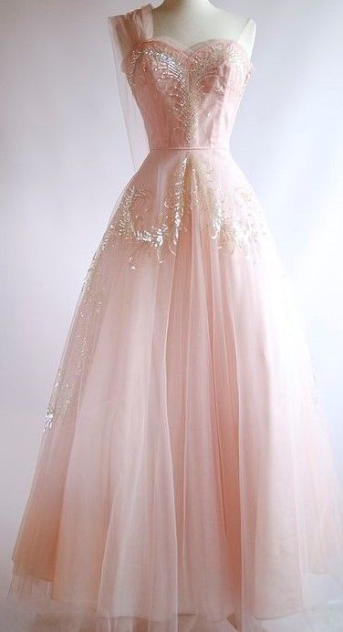 Fairy Ball Gown One Shoulder Pink Lace Prom Dresses Ankel Length Evening Dress P1944
