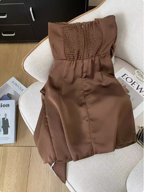 chic ball gown brown homecoming dress 16th birthday outfits P2090