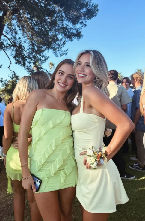 Vintage Faint Yellow Straps Homecoming Dress Satin Sheath Party Dress Short Cocktail Dress TP4814