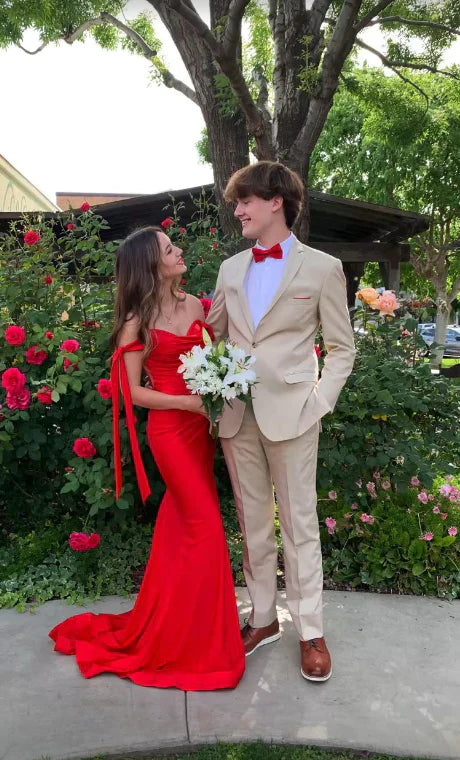 Red Sweetheart Mermaid Prom Dresses