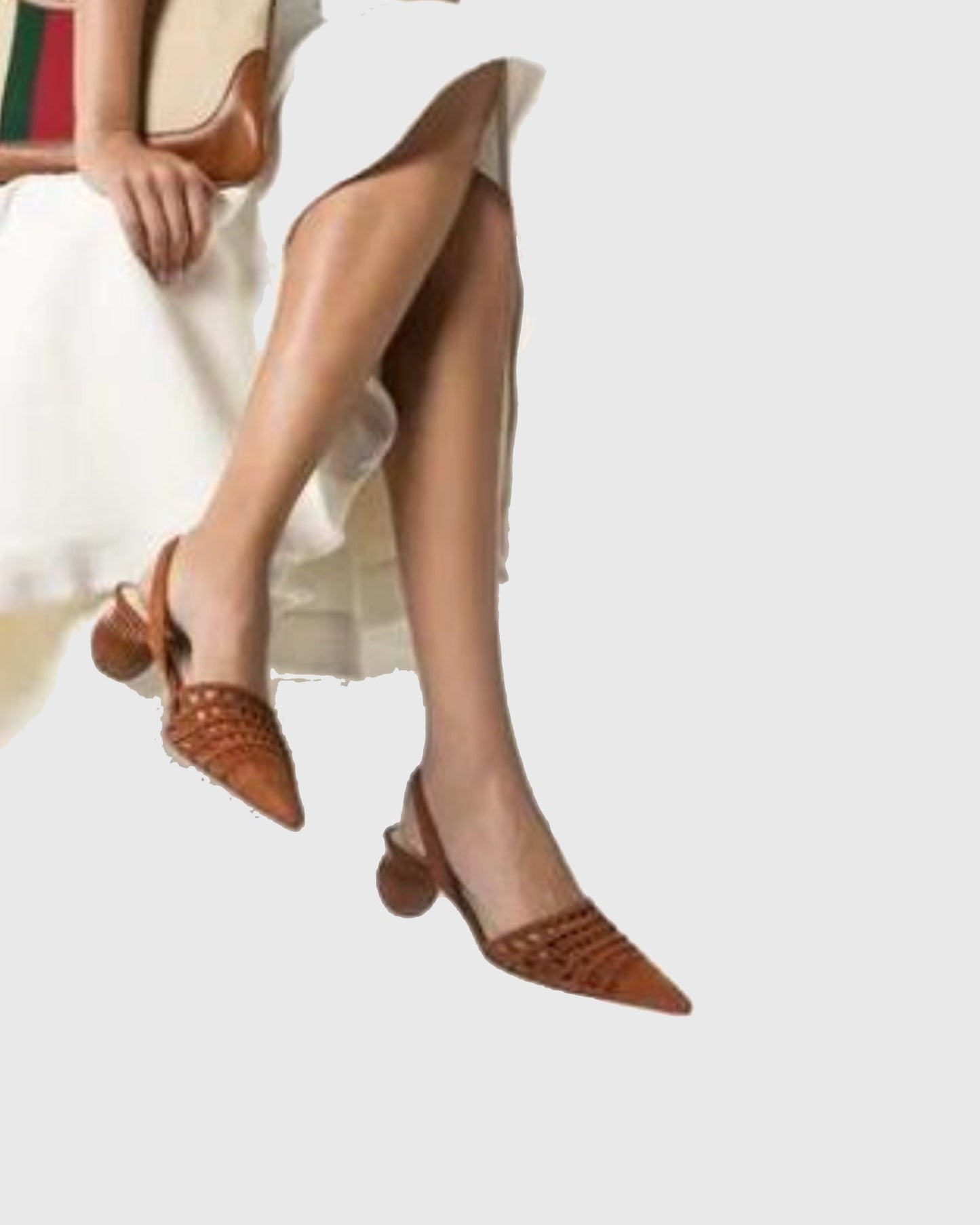 Renza Cutout Slingback Sandals In Brown