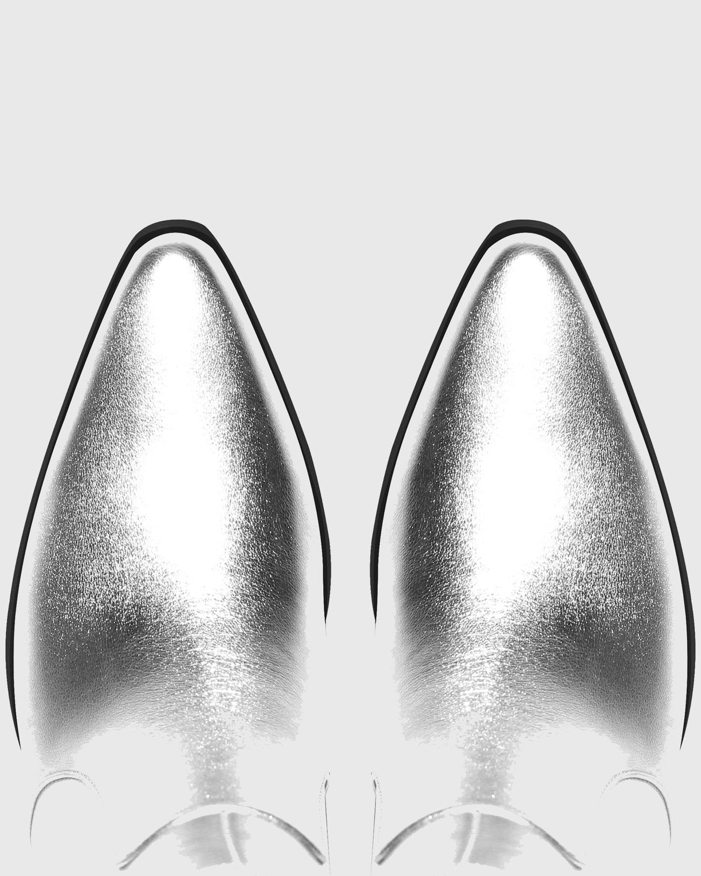 Rosana Rhinestone Fringe Leather Cowboy Mid Calf Boots In Silver