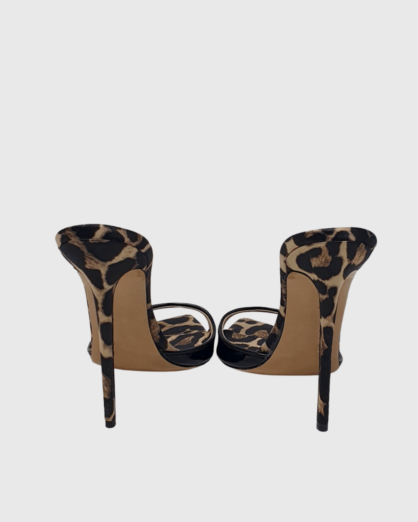 Rylee Leopard Print Splicing Slippers In Black