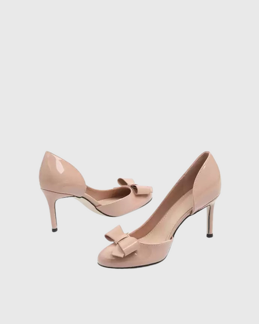 Sabri Bow Irregular Pumps In Beige