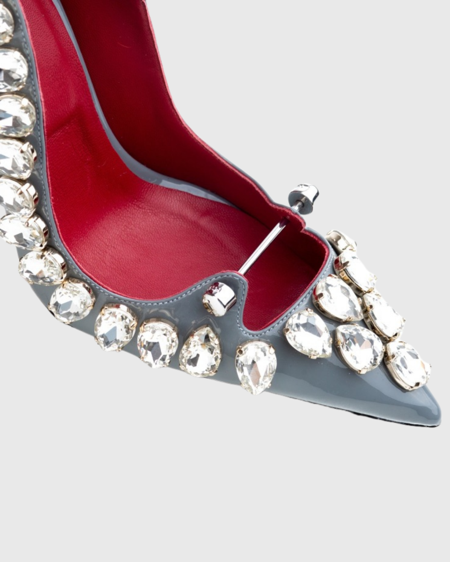 Sang Cutout Rhinestone Embellished Pumps In Blue