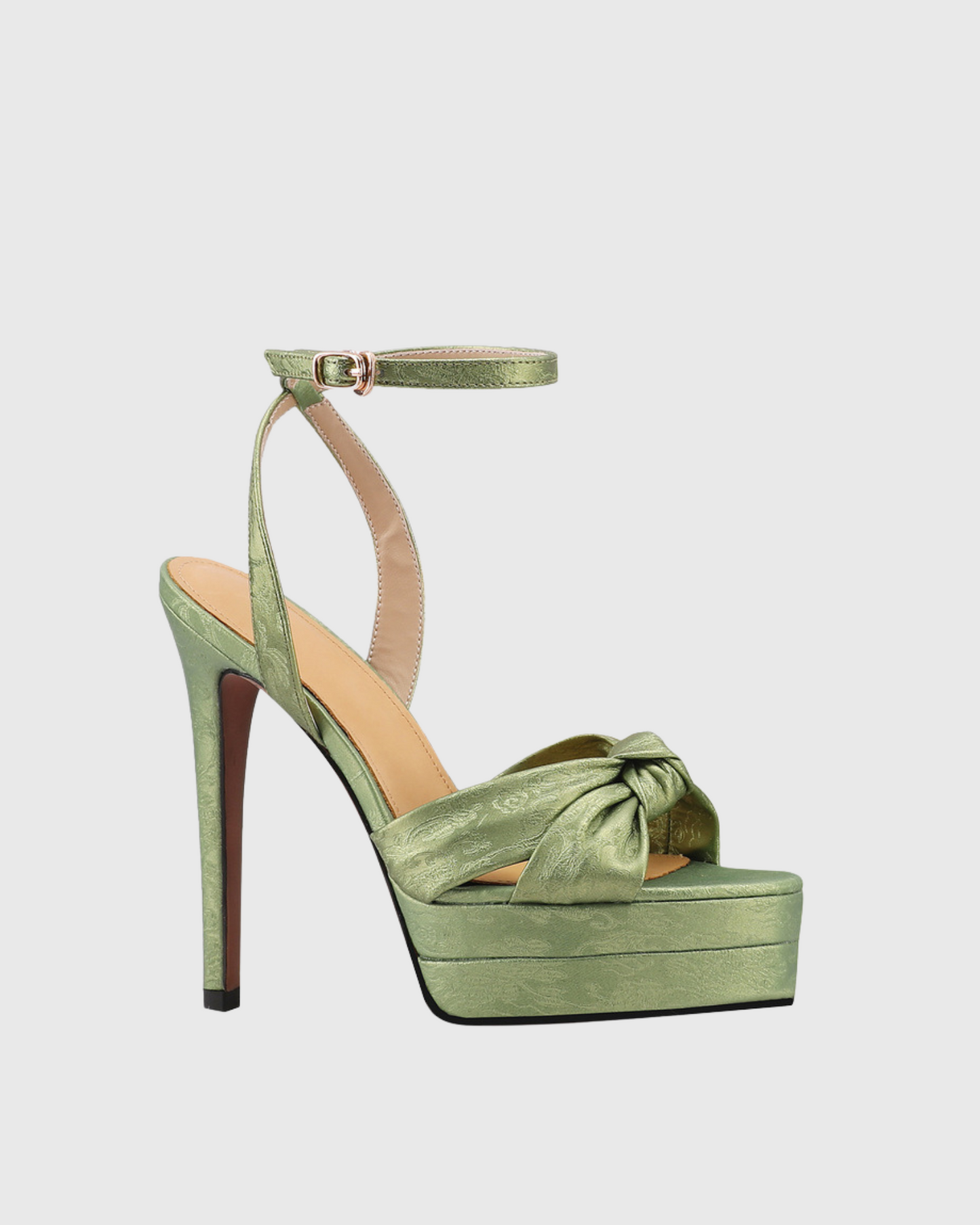 Satu Knot Platform Sandals In Green