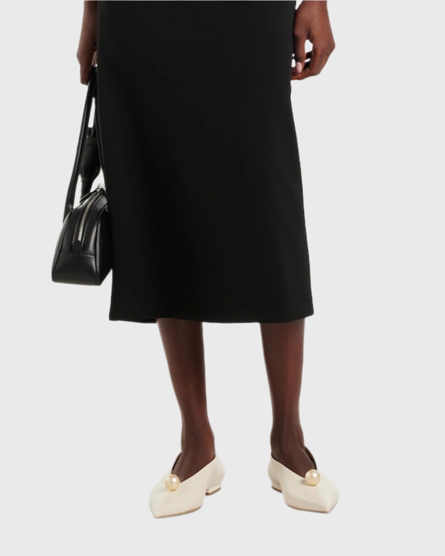 Savia Pearl Leather Pumps In White