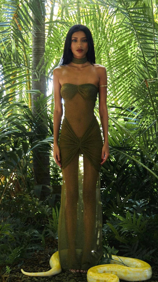 Sexy Bodycon Mermaid Prom Dress With Champagne Lining