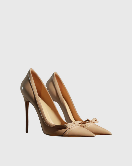 Shae Bow Pumps In Beige