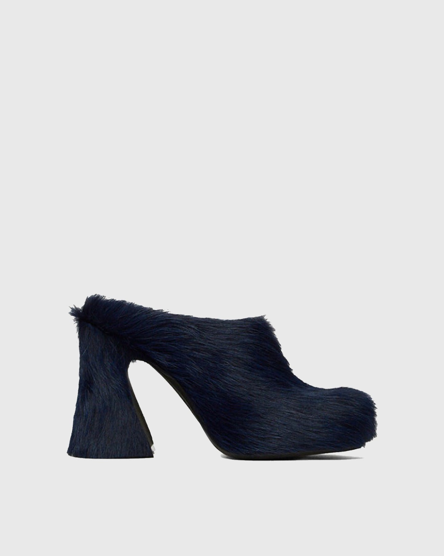 Shila Faux Fur Platform Mules In Black