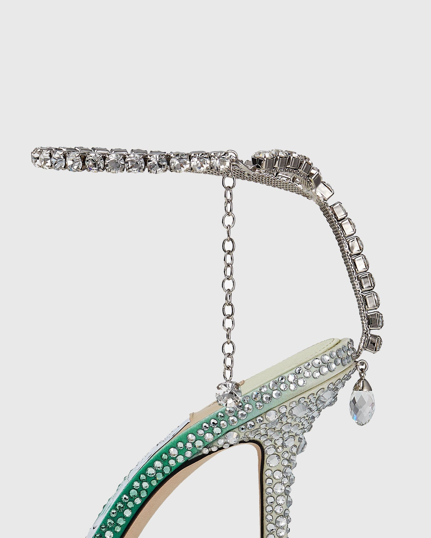 Silva Rhinestone Embellished Pumps In Dark Green