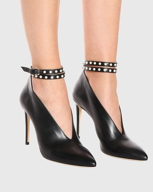 Silvia Pearl Ankle Strap Pumps