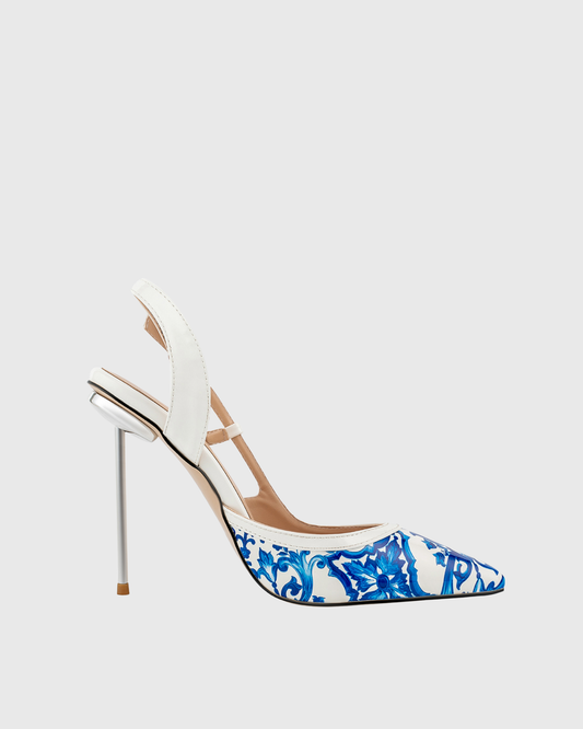 Sloan Blue Print Slingback Pumps