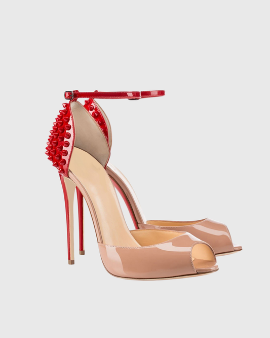 Lucy Fish Mouth Rivet Strap Sandals