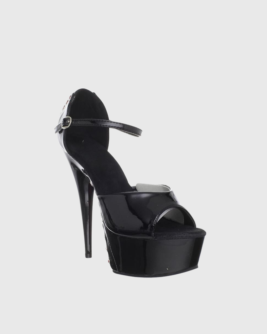 Stacey Red Back Lace Up Fish Mouth Platform Sandals