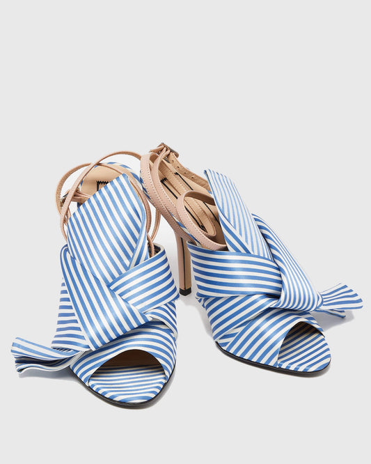 Val Stripe Lace Up Sandals