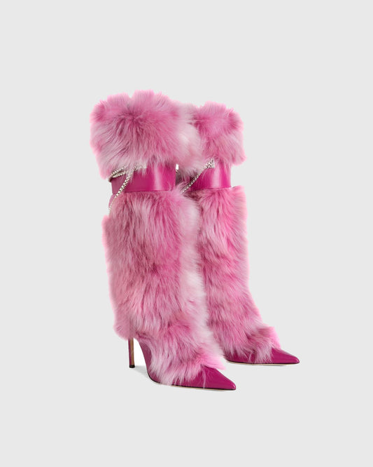 Vallea Faux Fur Knee High Boots