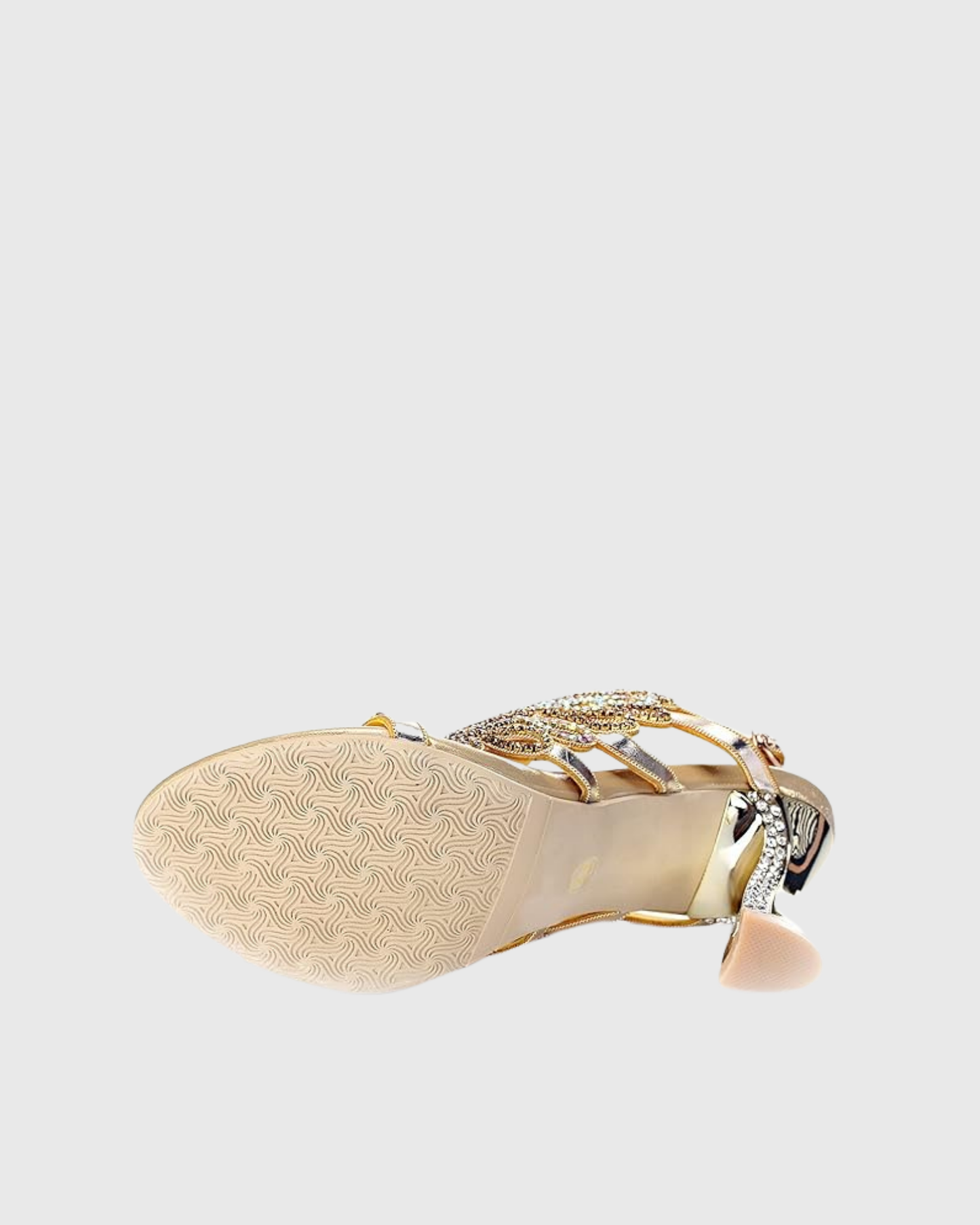 Velia Peacock Wing Strap Sandals In Gold