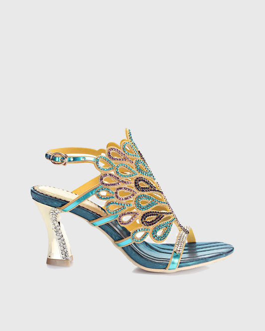 Velia Peacock Wing Strap Sandals