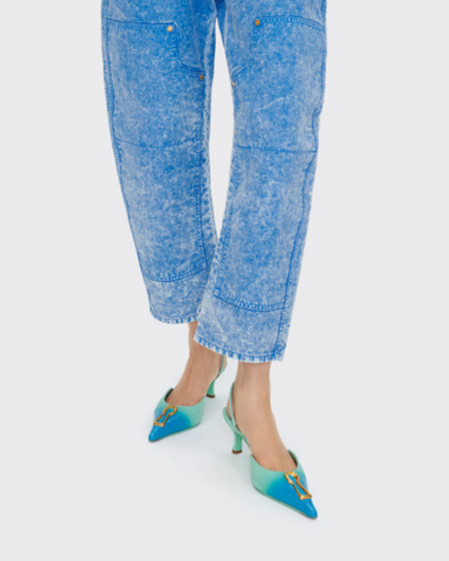 Yadira Metal Keyhole Pumps In Ombre