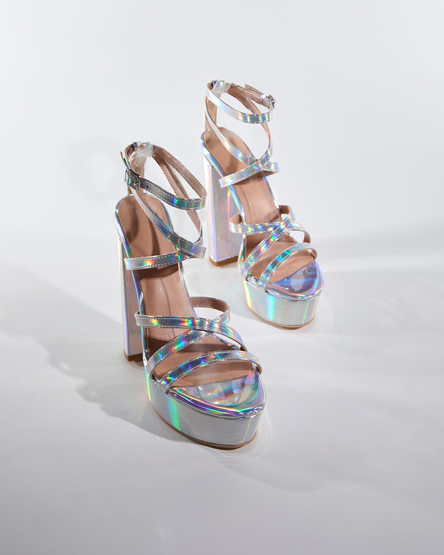 Yara Laser Strap Platform Sandals